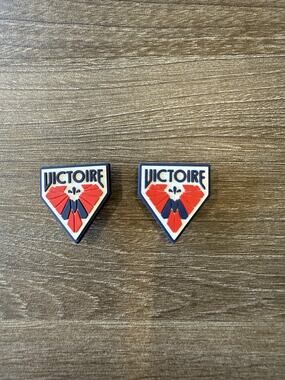 2 France Soccer Victoire Crest Shoe Charms Fits Crocs Wristband Accessories